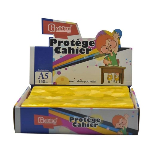 [41125] Protège Cahier GOLDEN A5 PF Jaune