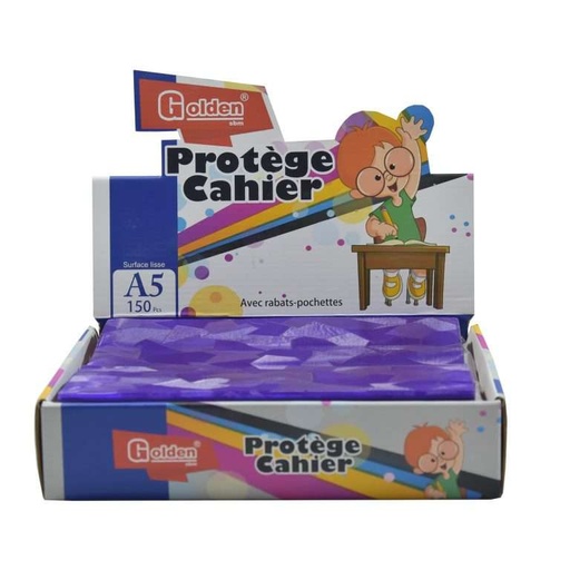[41132] Protège Cahier GOLDEN A5 PF Violet