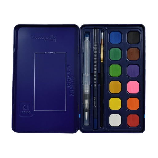 [46024] Aquarelle Métallique De Luxe GOLDEN Giorgione 12 Couleurs