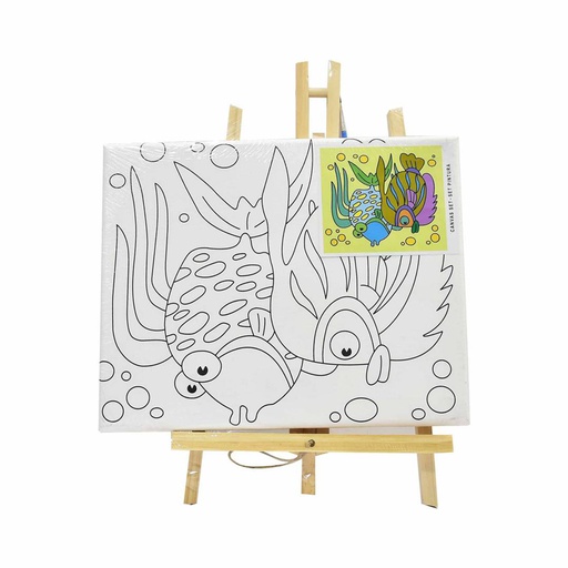 [46041] Tableau de Coloriage sur toile GOLDEN Giorgione avec Chevalet