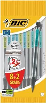 [49/739] Porte Mine BIC Matic Classic HB 0.7mm avec Gomme Pochette de 8