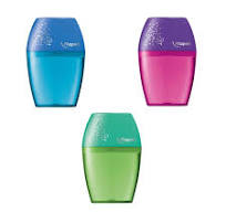 [534753] Taille Crayon Ecolier MAPED Shaker 1Trous avec Réservoir en Plastique Multi-Couleurs