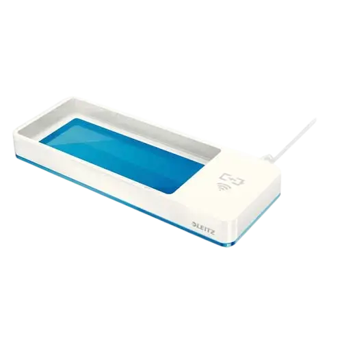 [53651036] Plumier LEITZ WOW Dual Bleu et Blanc avec Chargeur à Induction