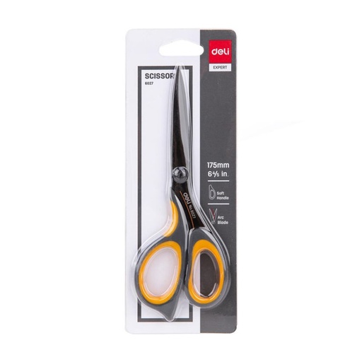 [6027] Ciseau de Bureau DELI 17.5cm sous Blister