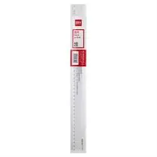 [6240] Règle de 40 cm DELI 6240 plate en Plastique acrylique Transparent