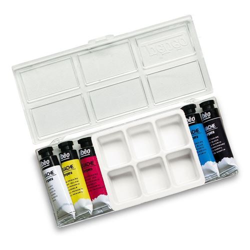 [633550] Peinture gouache PEBEO 633550 Boite de 5 tubes de 10ml avec palette