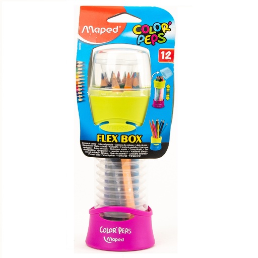 [683212] Crayons De Couleur MAPED Flex Box Pot De 12