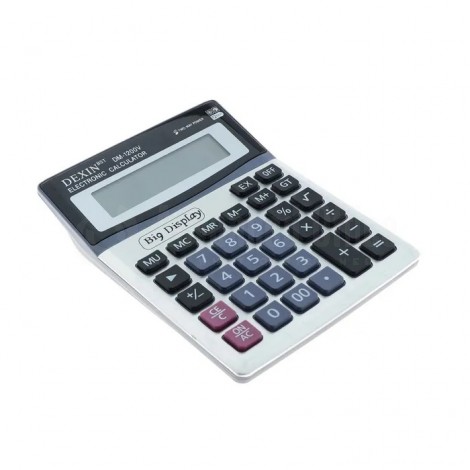 [695940331200] Calculatrice De Bureau DEXIN DM-1200V 12 Chiffres Gris