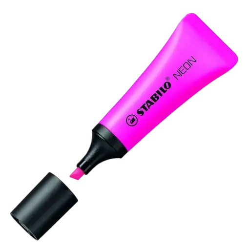 [72/58] Marqueur Fluorescent STABILO en Biseau Neon Magenta