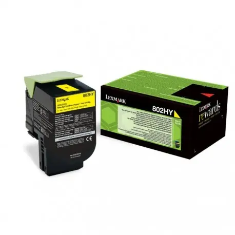 [80C8HY0] Toner LEXMARK 808h Yellow Pour Imprimantes CX410 CX510  