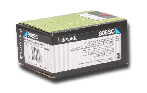[80C8SC0] Toner LEXMARK 808s Cyan Pour Imprimantes CX310 CX410 CX510 
