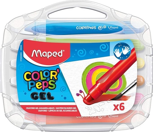 [836306] Stylos Gel MAPED Color'Peps Multi-Couleurs Boite de 06