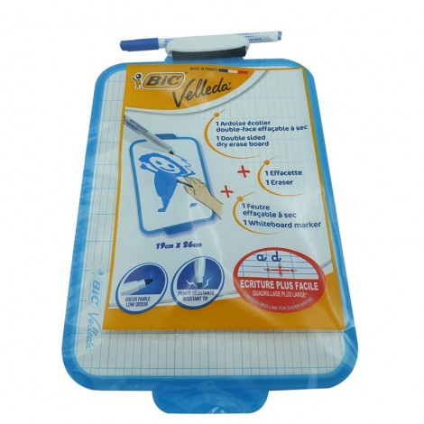 [841360] Ardoise BIC Velleda Double Face avec Feutre et Brosse