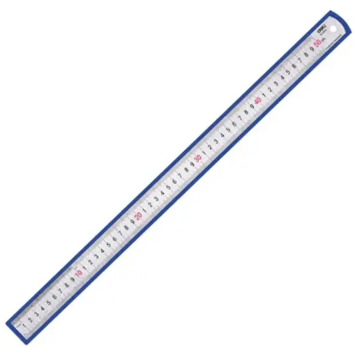 [8464] Règle DELI Steel Ruler Plate en Acier inoxydable