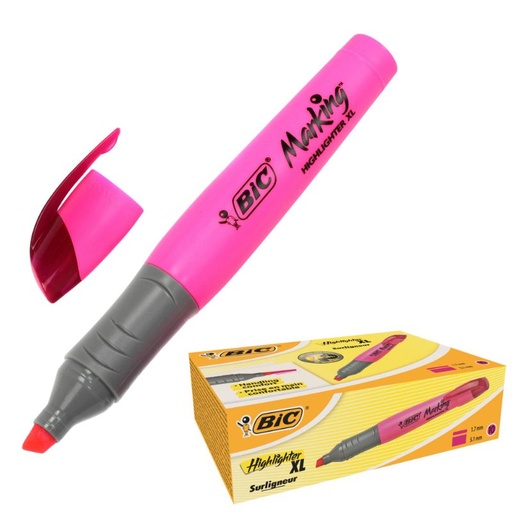 [9029781/891397] Marqueur Fluorescent BIC Brite Liner XL en Biseau Rose