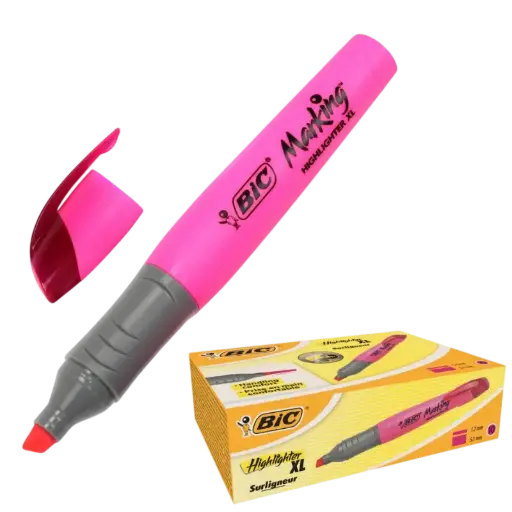 [9029781/891397] Marqueur Fluorescent BIC Brite Liner XL en Biseau Rose