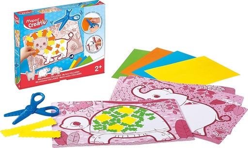 [907040] Jeux éducatif MAPED Coupe & Colle Animaux à décorer activité créative  Multicouleurs Unique