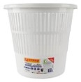 [9527] Corbeille à Papier TECHNO en PP 11L Ronde Blanc