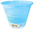 [9577] Corbeille à Papier TECHNO en PP 16L Ronde Bleu Pastel