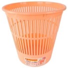 [9578] Corbeille à Papier TECHNO en PP 16L Ronde Crevette Pastel