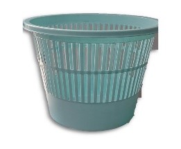[9589] Corbeille à Papier TECHNO en PP 11L Ronde Vert Pastel