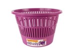[9594] Corbeille à Papier TECHNO en PP 11L Ronde Violet Fluo