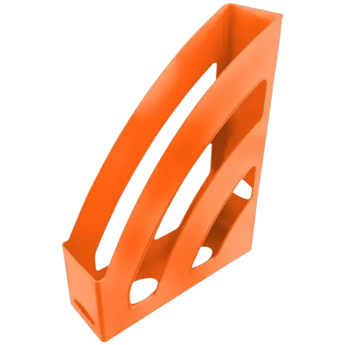 [9705] Porte Revue TECHNO A4 en PS Orange Fluo