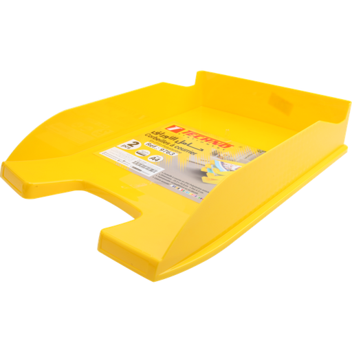 [9763] Bac à Courrier TECHNO en Plastique Opaque Jaune