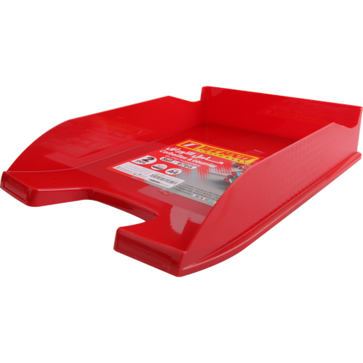 [9766] Bac à Courrier TECHNO en Plastique Opaque Rouge
