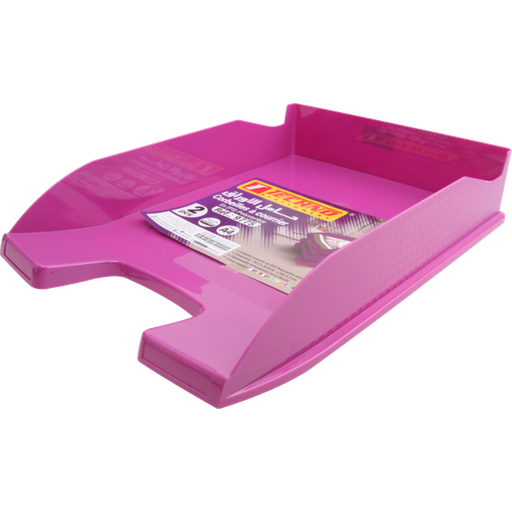 [9775] Bac à Courrier TECHNO en Plastique Opaque Violet Fluo