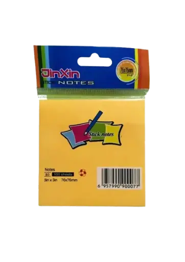 [A3-Y-600P/338-6] Post It JINXIN 76x76mm Jaune