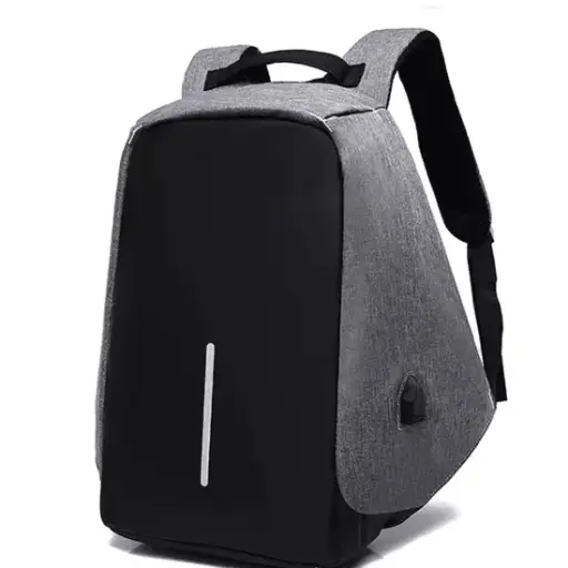 [AC-186G] Sac à Dos Porte PC antivol à port USB Gris