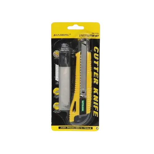 [AD2087] Cutter JIANZHONG 18mm avec 5 Lames de Rechanges sous Blister