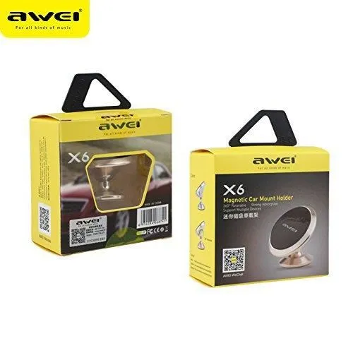 [AWEI_X6] Support Auto Magnétique AWEI X6 fixation adhésif pour Smartphone et GPS