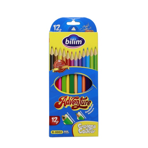 [B-0002] Crayons De Couleur BILIM Adventure Boite De 12