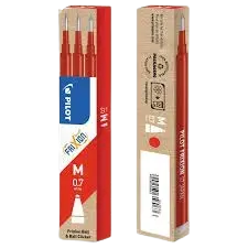 [BLS-FR7-R-S3] Jeu de 03 Recharges stylo PILOT Frixion 07 Rouge