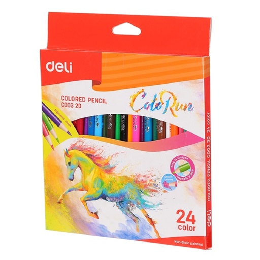 [C00320] Crayons De Couleur DELI ColoRun Boite De 24