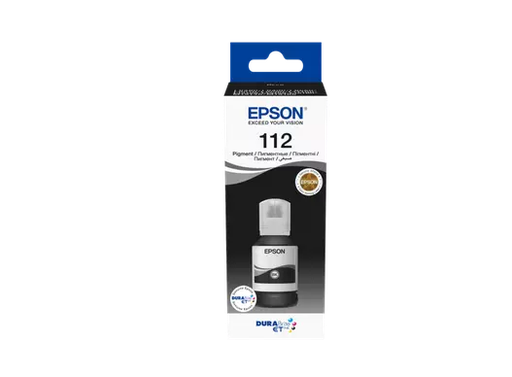 [C13T06C14A] Bouteille d'Encre EPSON EcoTank 112 Noir pour EcoTank Jet d'Encre L11160 L15150 L15160 L6550 L6570 L6580 M15140