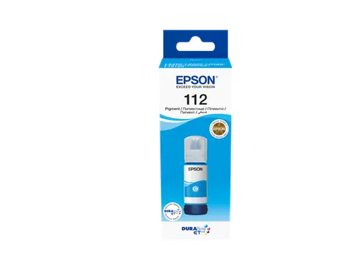 [C13T06C24A] Bouteille d'Encre EPSON EcoTank 112 Cyan pour Imprimantes EcoTank Jet d'Encre L11160 L15150 L15160 L6550 L6570 L6580 M15140