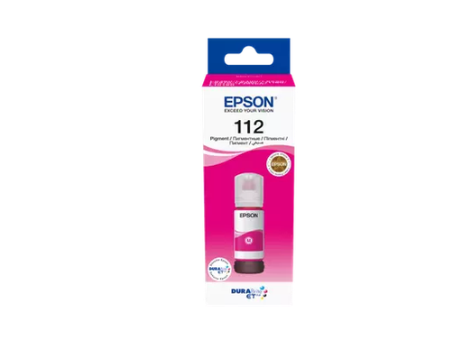 [C13T06C34A] Bouteille d'Encre EPSON EcoTank 112 Magenta pour Imprimantes EcoTank Jet d'Encre L11160 L15150 L15160 L6550 L6570 L6580 M15140