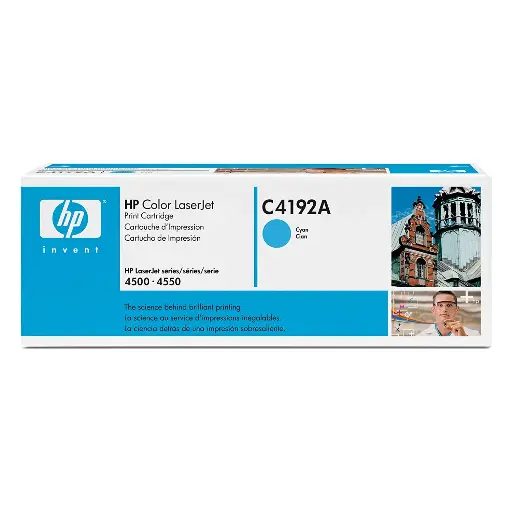 [C4192A] Toner HP 92A Cyan Pour Imprimantes 4500 4550