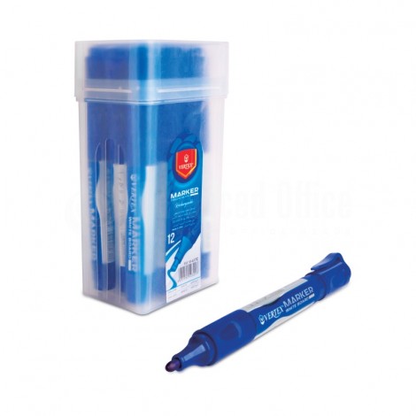[CO.V-617C] Marqueur pour Tableau Blanc VERTEX Rechargeable Coupé Bleu