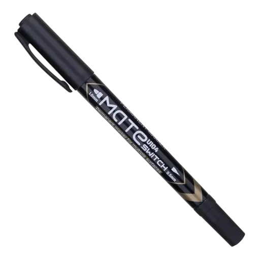 [E10420] Marqueur Permanent DELI Double Tête pour CD Noir
