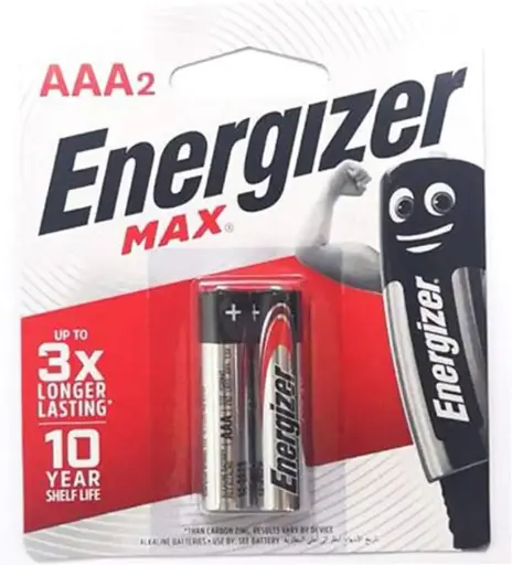 [E92BP2] Jeu de 2 Piles ENERGIZER Alcaline LR3 AAA 