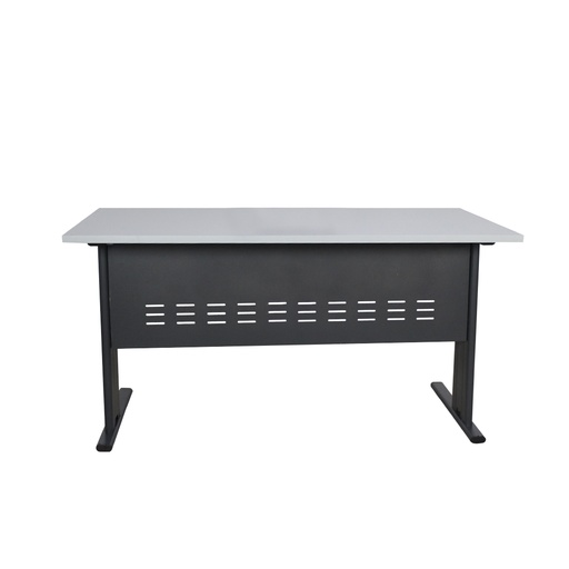 [EM003MG] Bureau ECOMOD en Mélaminé 1.40x0.80m Gris piètement métallique 