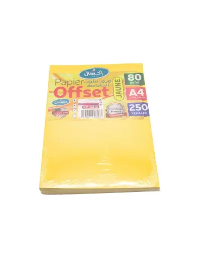 [EP-0313] Rame de 250 de Papier Couleur EXCELLES A4 80g/m² Jaune