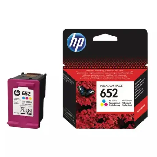 [F6V24AE] Cartouche D'encre HP 652 Couleur CMY pour Imprimantes DeskJet 1115 2135 3635 3835 4535 4675