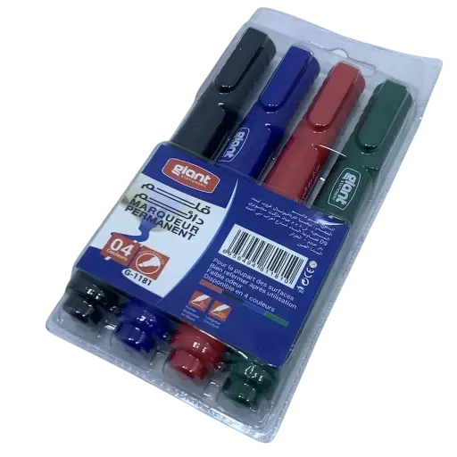 [G-1181] Marqueur Permanent GIANT Jeu de Multi-Couleurs