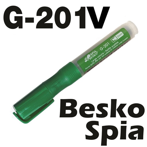 [G-201V] Marqueur Tableau Blanc BESKO Rechargeable Spia Coupé Vert