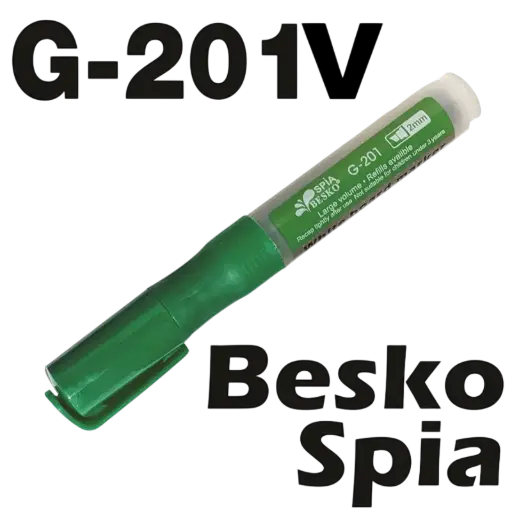 [G-201V] Marqueur Tableau Blanc BESKO Rechargeable Spia Coupé Vert